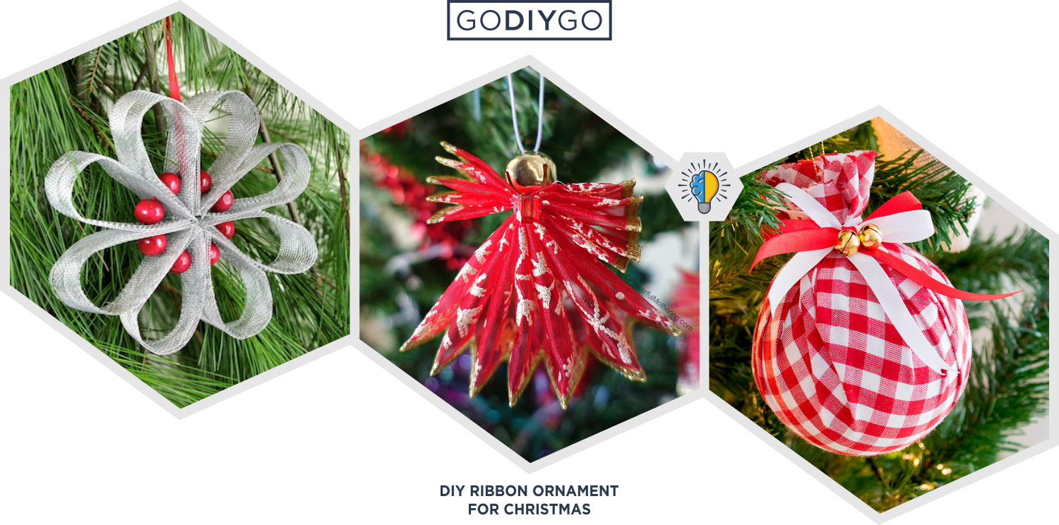 45 DIY Ribbon Ornament for Christmas - GODIYGO.COM