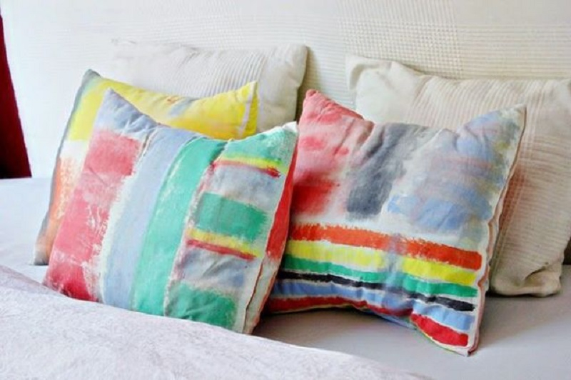 Artistic brushstroke cushion covers