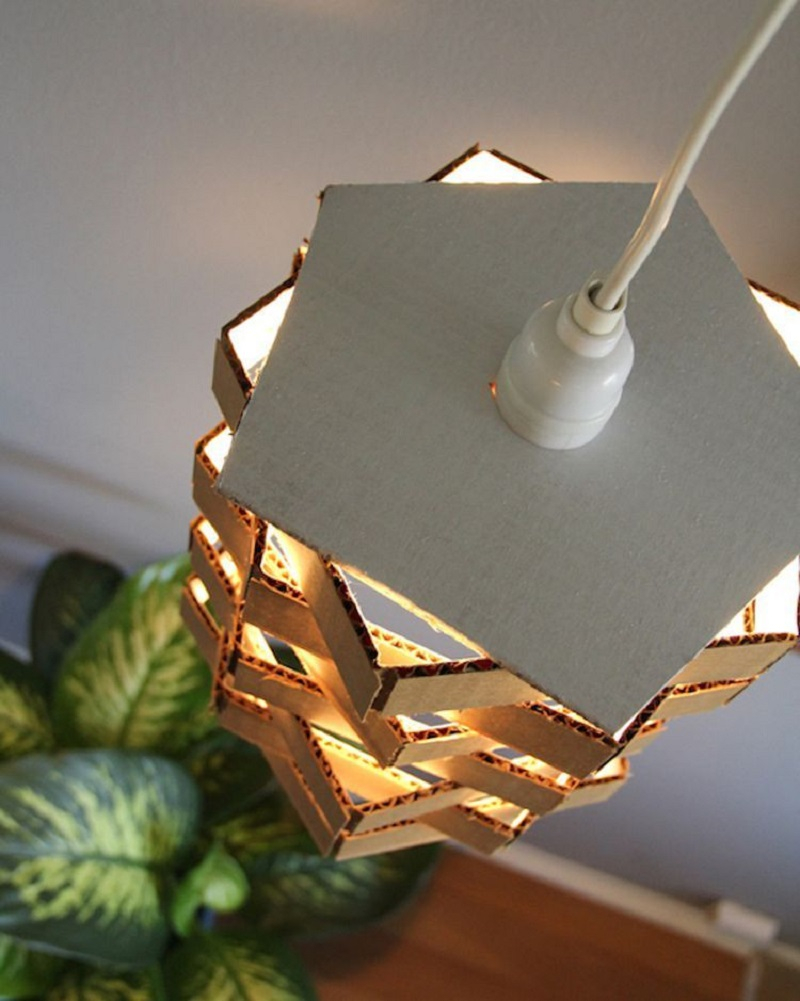 Diy cardboard pendant light Undoubtedly Gorgeous DIY Pendant Light Fixtures From Upcycle Items