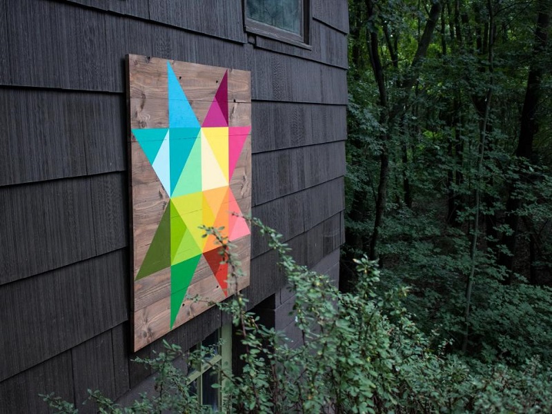 Modern heirloom barn quilt