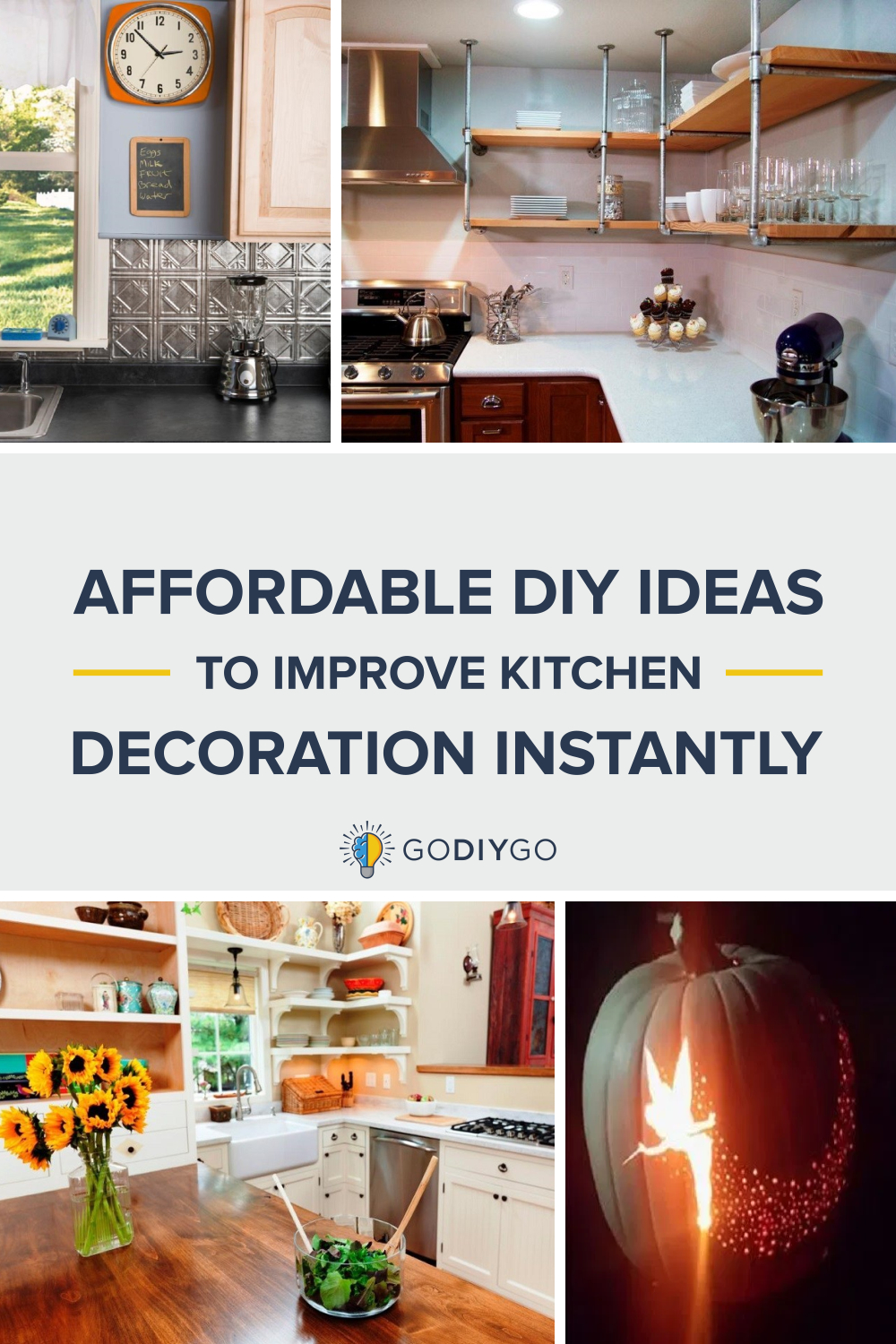 Affordable DIY Ideas To Improve Kitchen Decoration Instantly - GODIYGO.COM