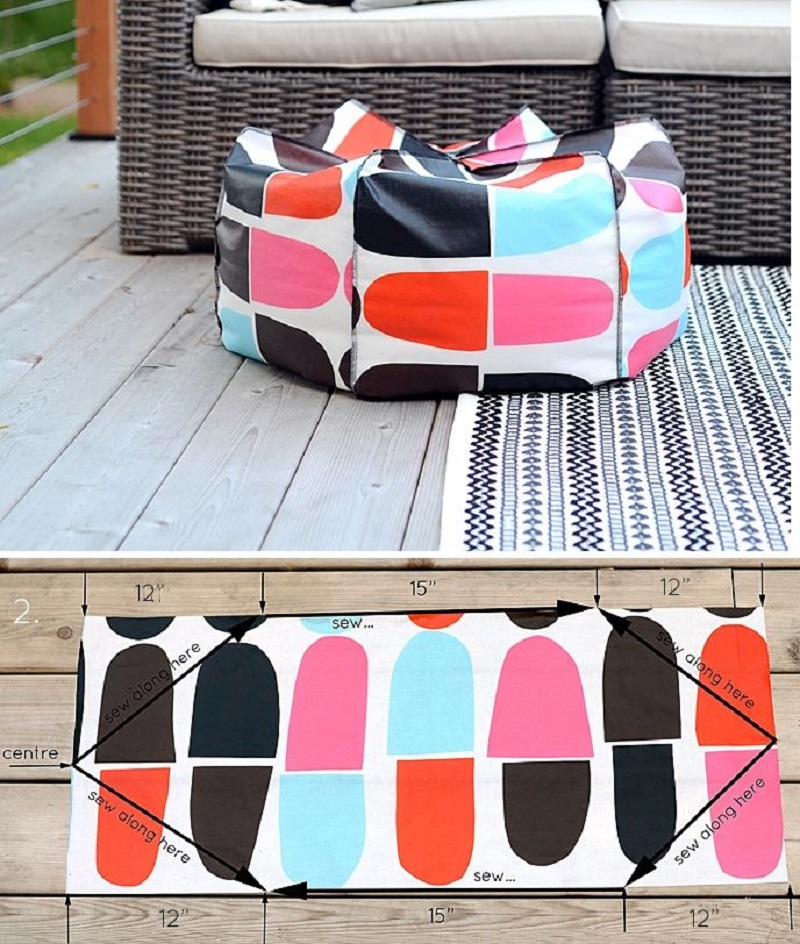 Bean bag pouf DIY Full Of Style Design Of Cozy Pouch That Is Unique And Versatile