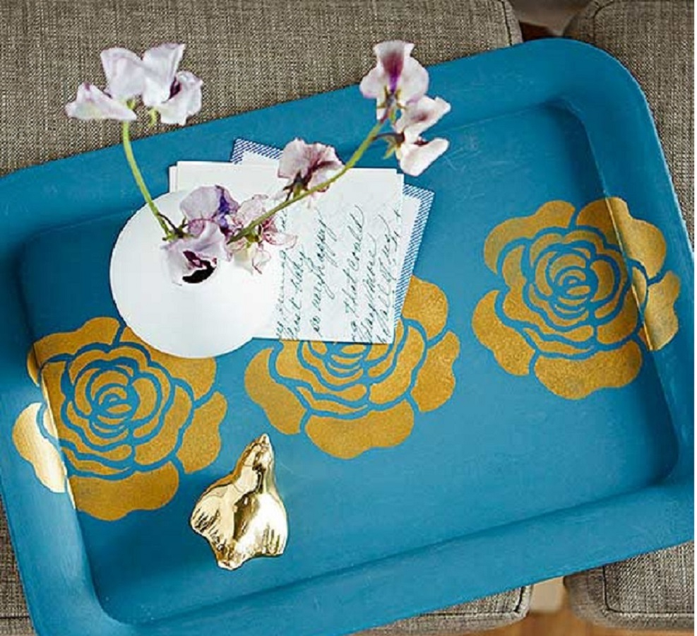 Bold featuring gold tray DIY Winsome Serving Trays To Show Your Stylish Detail