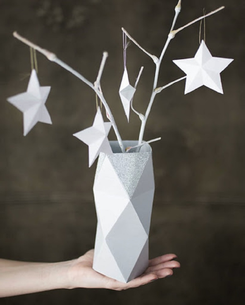 Diy faceted vase DIY Beautiful In White Decoration Ideas Where All Will Look Pure