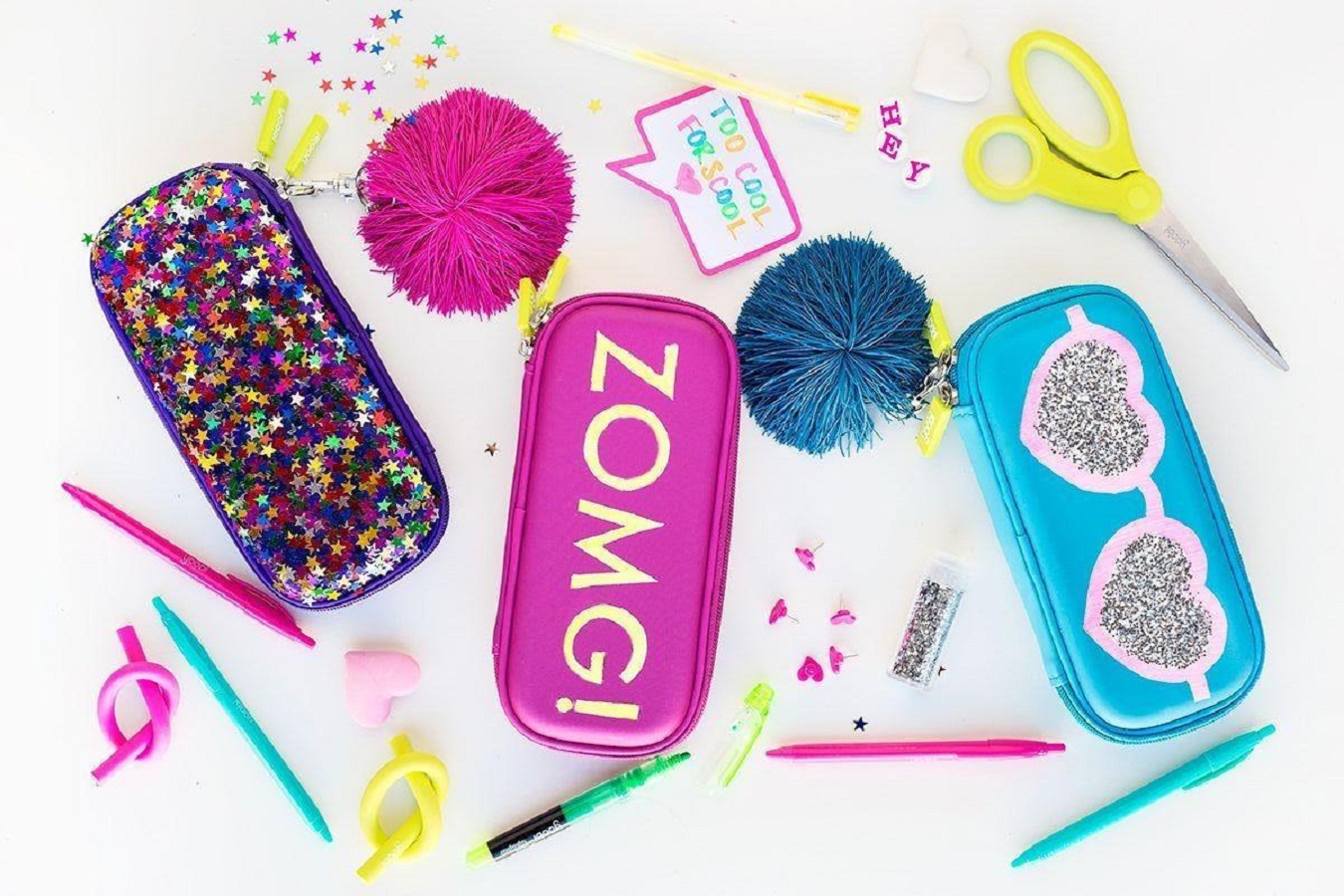 Diy glitter graphic pencil cases DIY Stylish Pencil Cases Ideas To Elevate Your Kids Style On School