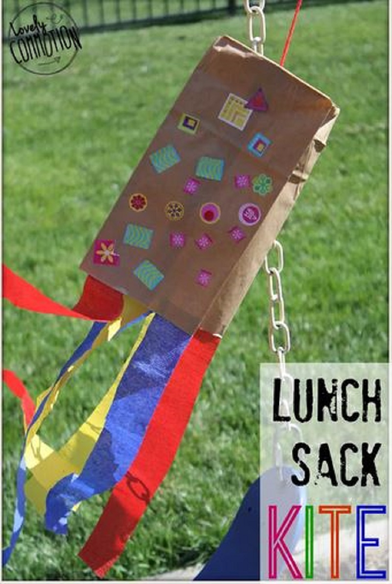 Diy lunch sack kite