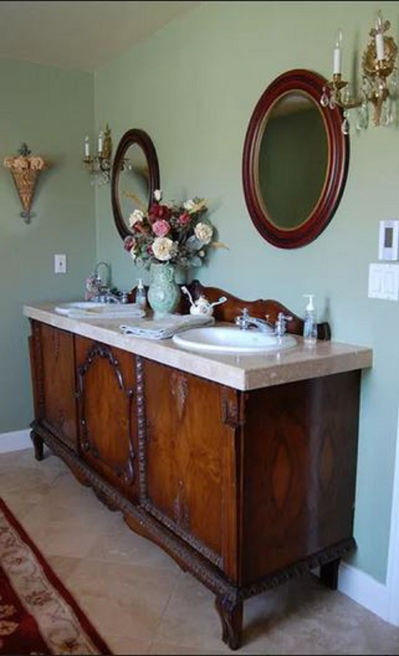 Diy sink from vintage vanity