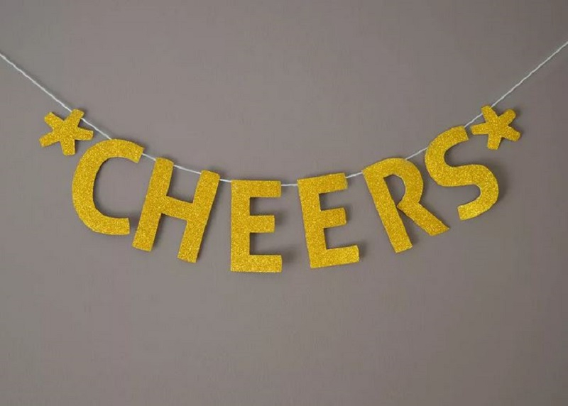 Glittery words banner