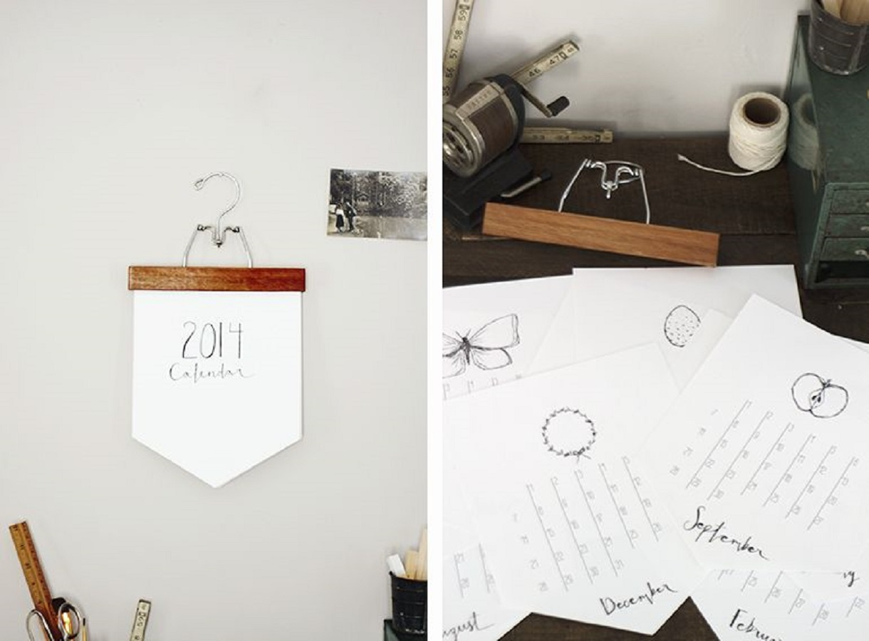 Hanger calendar Keep Your Days And Months Organized With DIY Calendars Instead Of Buy The New One