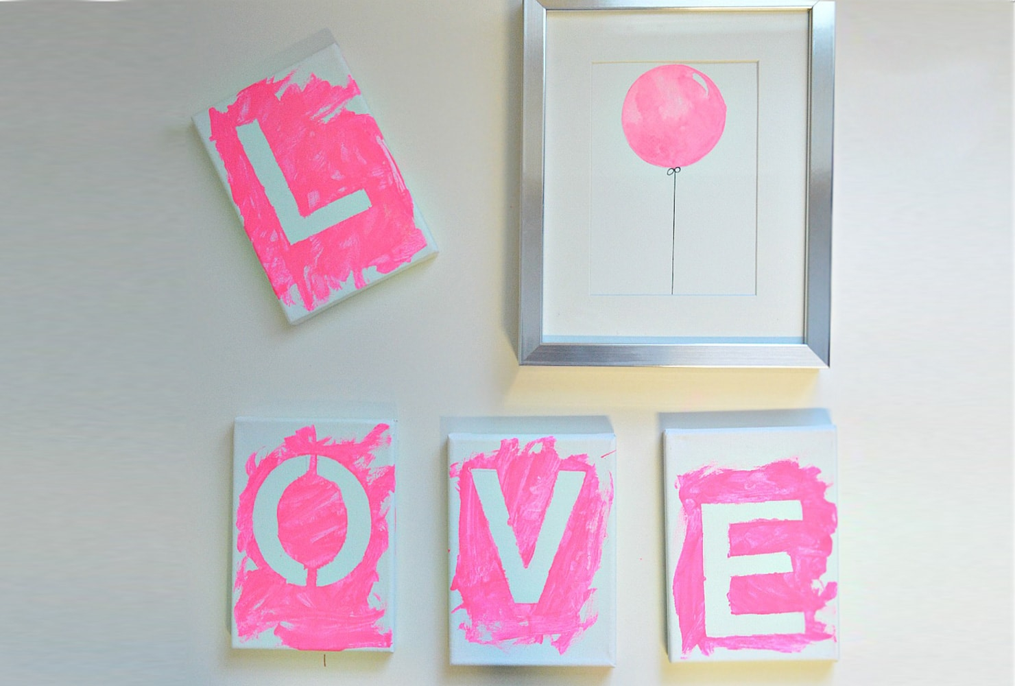 Kid-friendly love art Trouble-Free DIY Canvas Wall Art Ideas To Decorate Your Home
