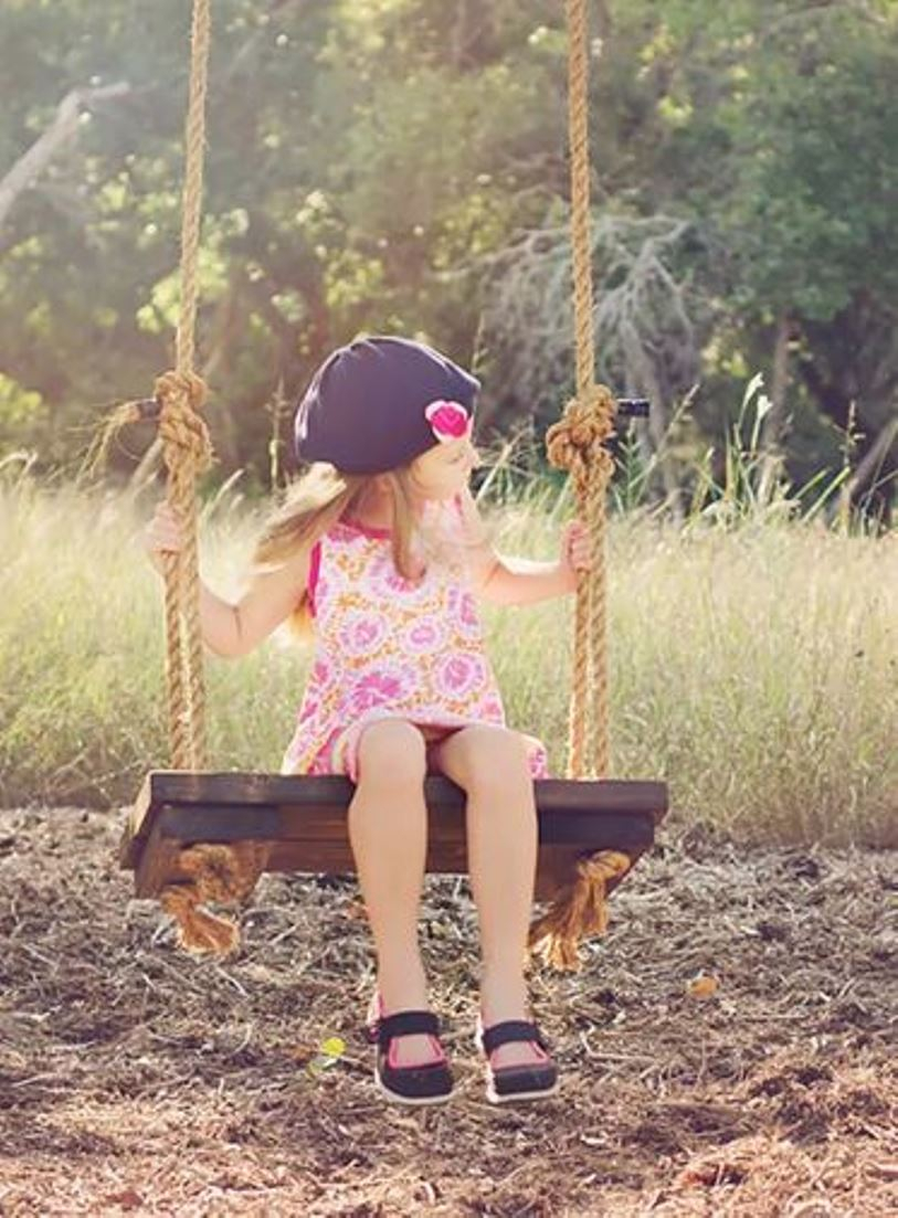 Rustic tree hanging chair