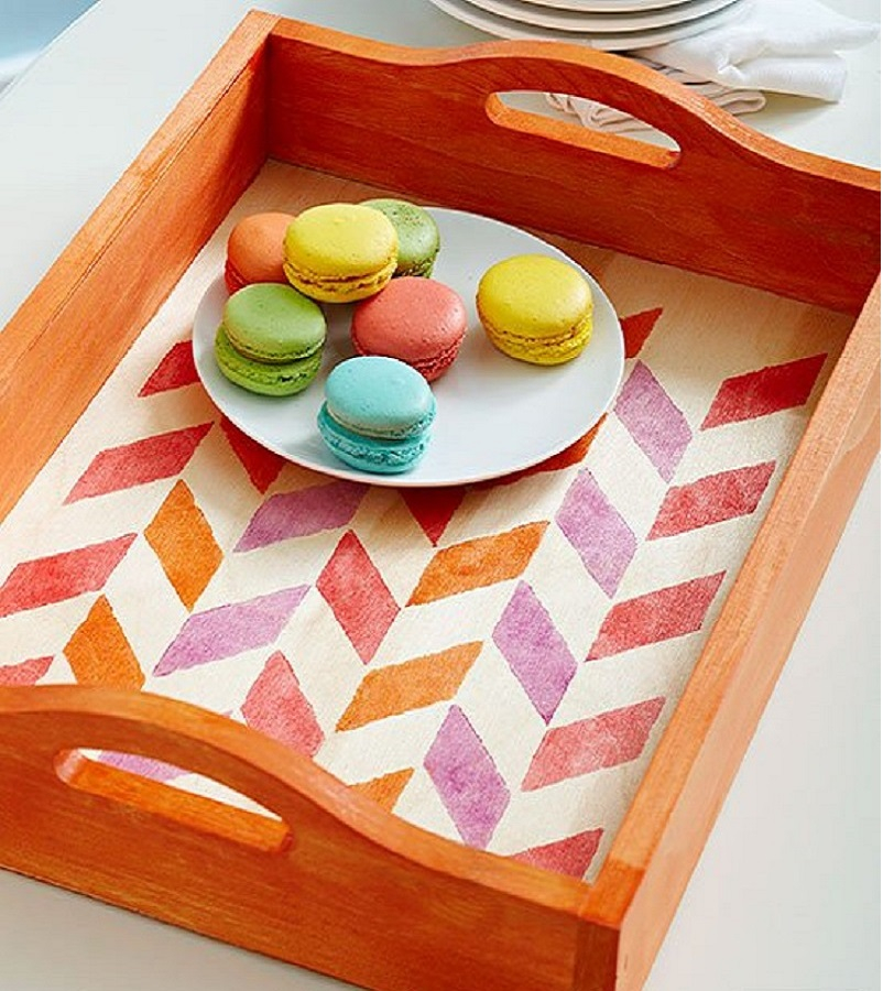 Stained server tray DIY Winsome Serving Trays To Show Your Stylish Detail