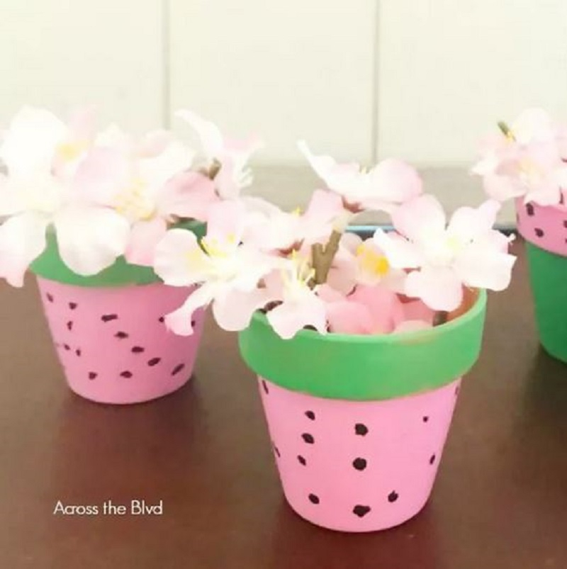 Watermelon flowers pots